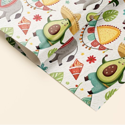 Fiesta Avocado & Donkey Delight Geschenkpapier