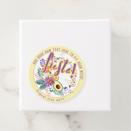 FIESTA Avocado Folkart Blume Custom Geschenkanhänger (Beispiel)