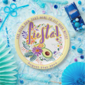 FIESTA Avocado Folkart Blume Custom Pappteller (Party)