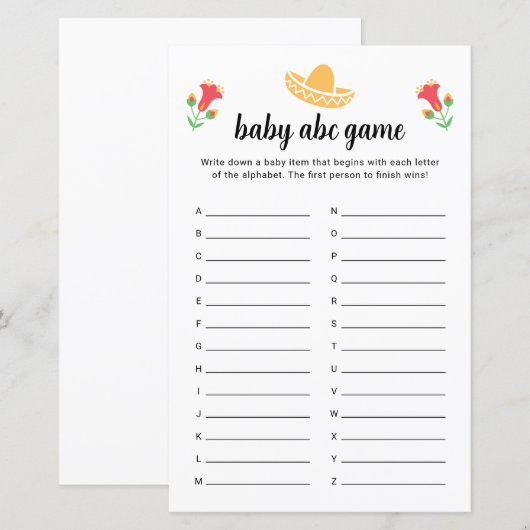 Fiesta Baby ABC Game (Vorne/Hinten)