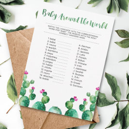 Fiesta Baby Around the World Shower Game Card Begleitkarte