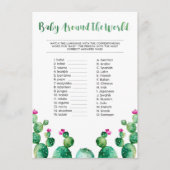 Fiesta Baby Around the World Shower Game Card Begleitkarte (Vorderseite)