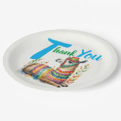 Fiesta Baby Boy Muchacho Shower Partyware Llama Pappteller (Schrägansicht)