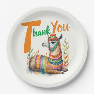 Fiesta Baby Boy oder Girl Shower Partyware Llama Pappteller