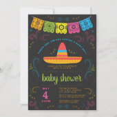 Fiesta Baby Dusche bunt Kalkboard Design Einladung (Vorderseite)
