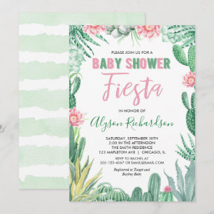 Fiesta baby Dusche cactus cinco de mayo Einladung