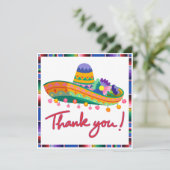 Fiesta Baby Dusche Dankeschön Karte - farbenfrohe (Stehend Vorderseite)