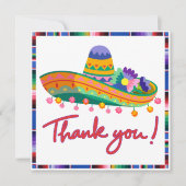 Fiesta Baby Dusche Dankeschön Karte - farbenfrohe (Vorderseite)