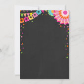 Fiesta Baby Dusche Einladung Floral Senorita Girl (Rückseite)