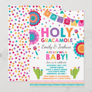 Fiesta Baby Dusche Einladung Heiliges Guacamole Pa