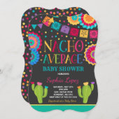 Fiesta Baby Dusche Einladung Nacho Average Dusche (Vorne/Hinten)