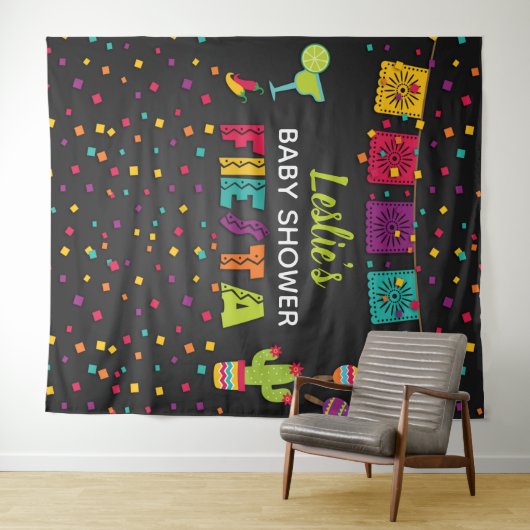 Fiesta Baby Dusche Hintergrund Wandteppich (Beispiel (Horizontal))