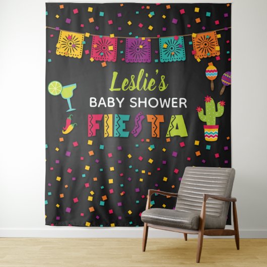 Fiesta Baby Dusche Hintergrund Wandteppich (Beispiel)