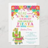 Fiesta-Baby-Dusche Invitation~ Piñata und Blumen Einladung (Vorne/Hinten)