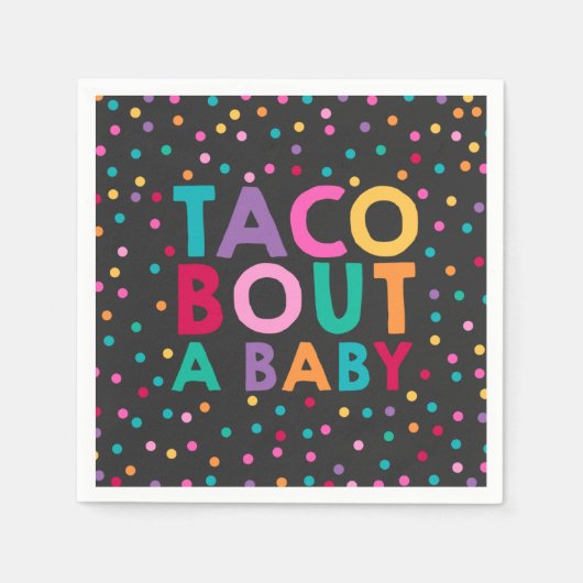 Fiesta Baby Dusche Napkin Taco Bout Ein Baby Party Serviette (Vorderseite)