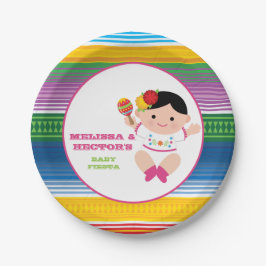 Fiesta Baby Dusche Teller, mexikanisches Party Pappteller
