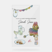 Fiesta Baby Dusche Willkommen Acrylschild (Vorderseite)