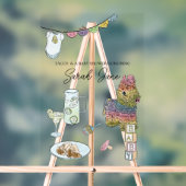 Fiesta Baby Dusche Willkommen Acrylschild (Neutral)