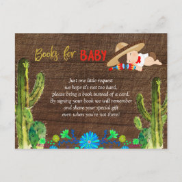 Fiesta Baby Muchacho Baby Shower Books for Baby Einladungspostkarte