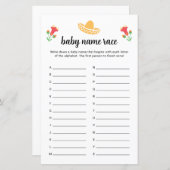 Fiesta Baby Name Race Game (Vorne/Hinten)