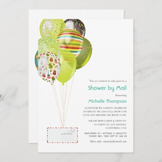 Fiesta Baby oder Brautparty per Mail Einladung (Vorne/Hinten)