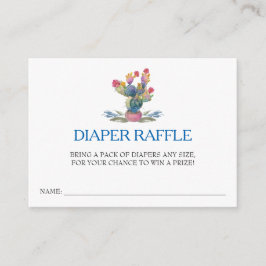 Fiesta Baby Showdiaper Raffle Ticket Begleitkarte