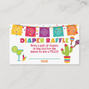 Fiesta Baby Showdusche Windelwaschkarte - Weiß Begleitkarte