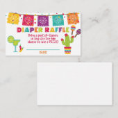 Fiesta Baby Showdusche Windelwaschkarte - Weiß Begleitkarte (Vorne/Hinten)