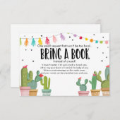 Fiesta Baby Shower Cactus Bringen Sie ein Buch mit Begleitkarte (Vorne/Hinten)