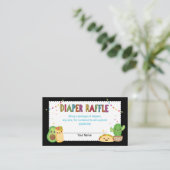Fiesta Baby Shower Diaper Raffekarte Begleitkarte (Stehend Vorderseite)