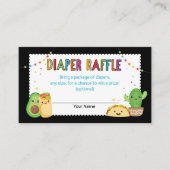 Fiesta Baby Shower Diaper Raffekarte Begleitkarte (Vorderseite)