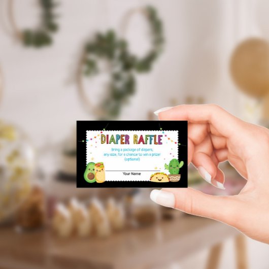 Fiesta Baby Shower Diaper Raffekarte Begleitkarte