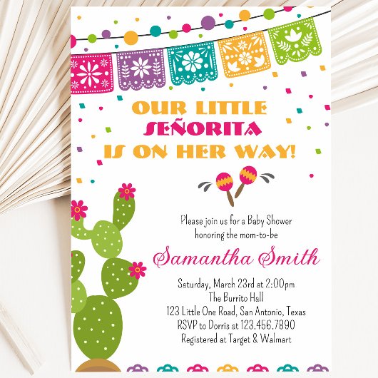 Fiesta Baby Shower Einladung
