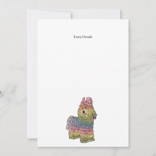 Fiesta Baby Shower Einladung (Rückseite)