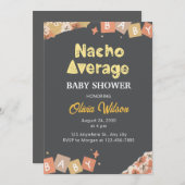 Fiesta Baby Shower Einladung Nacho Average Dusche (Vorne/Hinten)