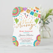 Fiesta Baby Shower Einladung Nacho Average Dusche (Stehend Vorderseite)