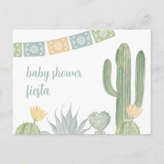 Fiesta Baby Shower Einladung Postkarte (Vorderseite)