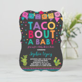 Fiesta Baby Shower Einladung Taco Bout A Baby (Stehend Vorderseite)
