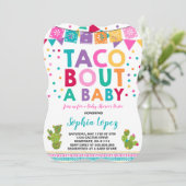 Fiesta Baby Shower Einladung Taco Bout A Baby (Stehend Vorderseite)
