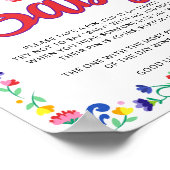 Fiesta Baby Shower Game Sage nicht Baby Poster (Ecke)