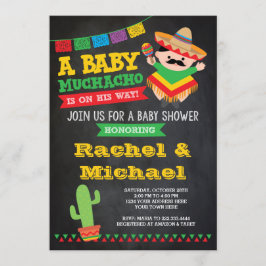 Fiesta Baby Shower Invasion, Baby Muchacho Einladung