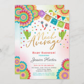Fiesta Baby Shower Invitation Nacho Average Shower Einladung (Vorne/Hinten)