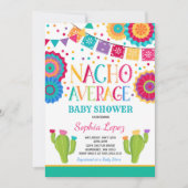 Fiesta Baby Shower Invitation Nacho Average Shower Einladung (Vorderseite)