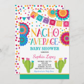 Fiesta Baby Shower Invitation Nacho Average Shower Einladung (Vorne/Hinten)