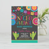 Fiesta Baby Shower Invitation Nacho Average Shower Einladung (Stehend Vorderseite)