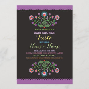 Fiesta Baby Shower Mexican Girl Boy Blume Einladun Einladung
