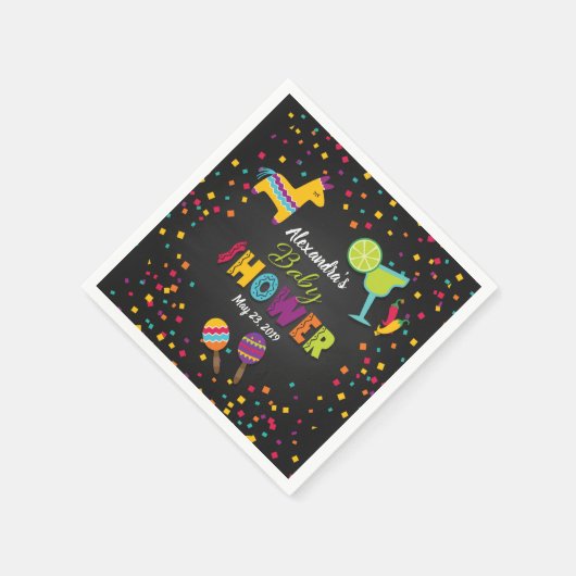 Fiesta Baby Shower Napkin Serviette (Ecke)