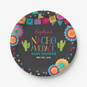 Fiesta-Baby-Shower-Papierplatte-Nacho-Durchschnitt Pappteller
