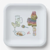 Fiesta Baby Shower Pappteller (Vorderseite)