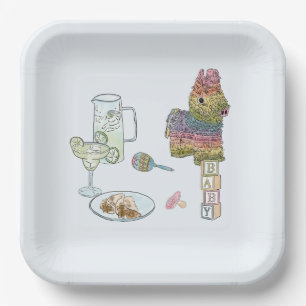 Fiesta Baby Shower Pappteller